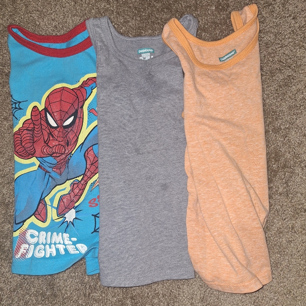 Toddler Boys Tank Tops - Blue, Gray, and Orange